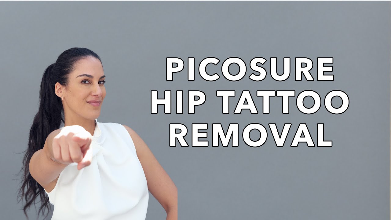 Picosure tattoo removal promotional image with woman.