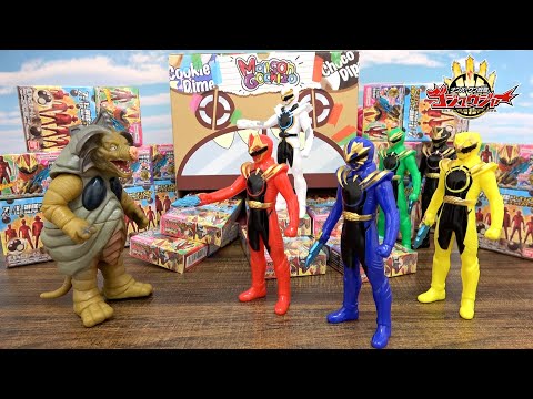 人形劇【ナンバーワン戦隊ゴジュウジャー】ラッキーナンバーワン対決!!金色フィギュアを当てろ!!スーパー戦隊 フィギュア付きチョコスナック