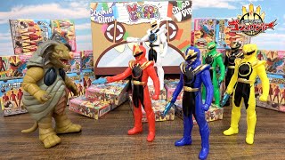 人形劇【ナンバーワン戦隊ゴジュウジャー】ラッキーナンバーワン対決!!金色フィギュアを当てろ!!スーパー戦隊 フィギュア付きチョコスナック