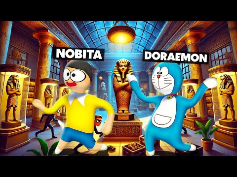 DORAEMON And NOBITA Stolen MUMMY From Museum In HFF !!! 🤠