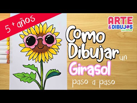 Como dibujar UN GIRASOL | Arte y Dibujos para Niños