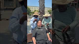I have African hairstyle in Spain. #trump  #funny #travel #chinatravel #barcelona #Spain #cornrows