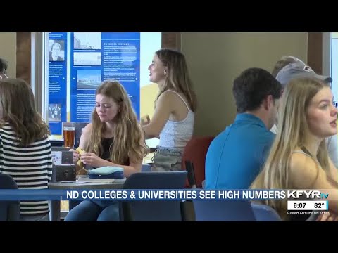 YouTube video thumbnail: North Dakota Colleges, Universities Sqee Record-Breaking Enrollment Numbers