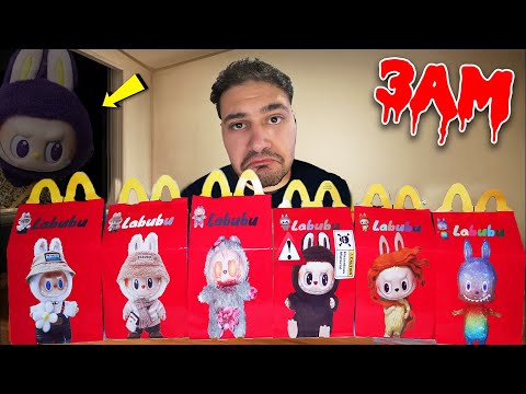 DO NOT ORDER ALL LABUBU HAPPY MEALS FROM MCDONALDS AT 3AM!! (NEW CREEPY TOY TREND)