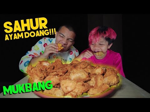 SAHUR Pake 3 EMBER AYAM kfc doank | MUKBANG