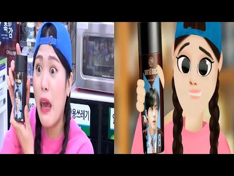 Mukbang Black Noodle TTeokbokki 뽀로로 떡볶이 짜장면 먹방 도나 DONA vs Dona Animation