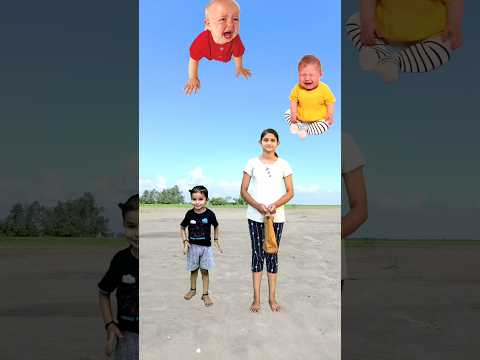 Flying crying babies catching vs dog, hen vs horse, mosquito & lizard - Funny vfx magic