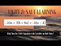 Solving Multistep Equations with Variables on Both Sides