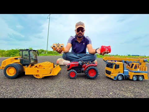 Remote Control Vehicles Unboxing | JCB Roller, Tractor Mahindra OJA, ACe Hydra 🏗️Crane |