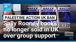 YouTube video thumbnail:  Sally Rooney Books Cannot be Sold in UK Amid Palestine Action ban