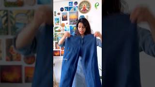 DIY Photo Frame with Old Jeans 👖 😱 #shorts