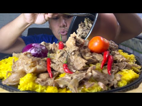 ISANG KALDERONG PAKSIW NA PATA VS ISANG BILAONG JAVA RICE Mukbang ASMR