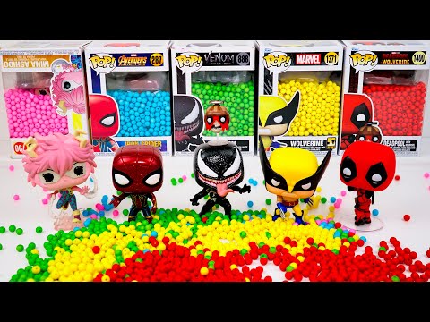 SUPERHERO ASMR SURPRISE FIGURES: Unboxing WITH Spider-Man, Venom, Wolverine, Deadpool, Mina Ashido