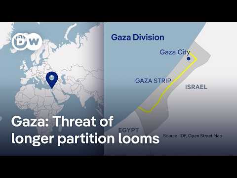 YouTube video thumbnail: How Gaza Could end up Split Between Israeli and Hamas-Controlled Areas
