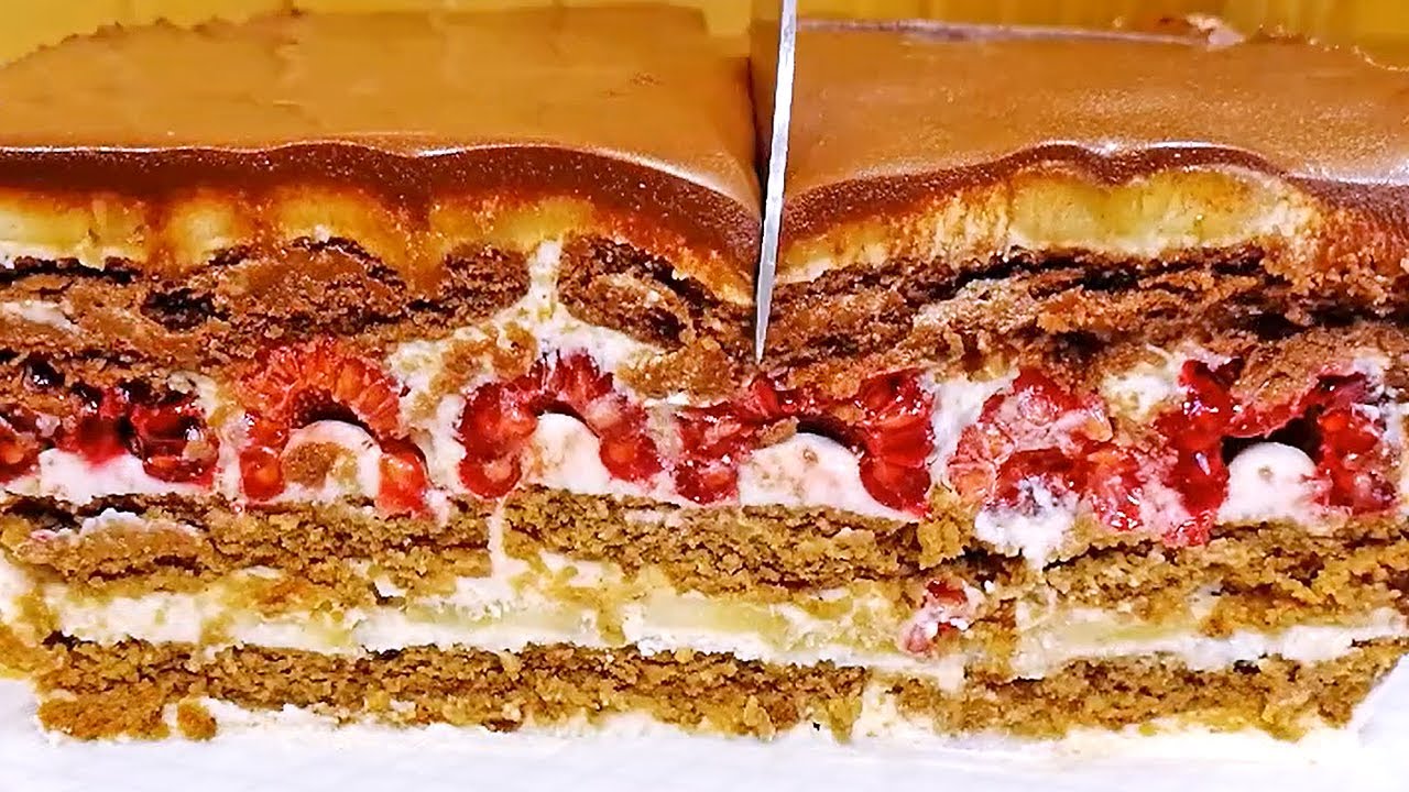 Больше не заморачиваюсь с выпечкой. Вкусненькое к чаю. Показываю легкий рецепт тортика с ягодами.