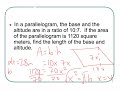 Area and Properties of Triangles and Parallelograms