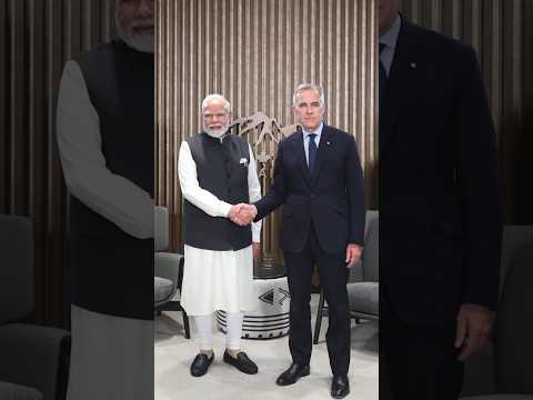 PM Modi meets Canadian PM Mark Carney in Kananaskis, Canada | #shorts