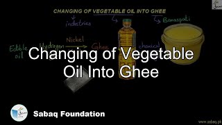 Changing of Vegetable Oil into Ghee