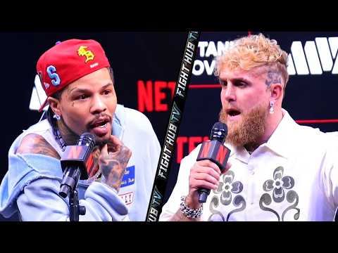 HEATED - Gervonta Davis vs Jake Paul FULL Miami Press Conference & Face Off Video