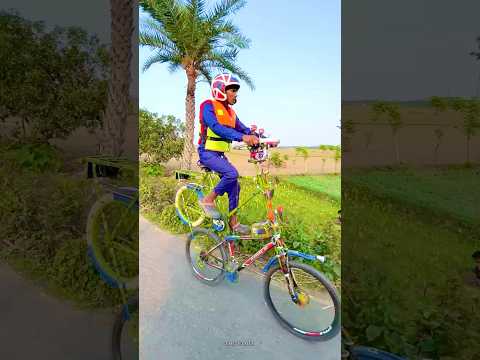 দুই তলা সাইকেল আবিস্কার করছে সাতক্ষীরার ছেলে জিয়ারুল ভাই ❤️ #short #viral #youtubeshort