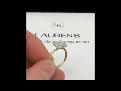 1.70 ct Asscher Cut Diamond Halo Engagement Ring