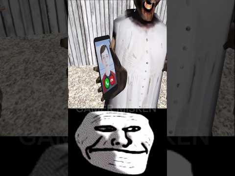 Granny vs Schoolboy Call | Troll Face Edit 💀 #granny #trollface #animation #schoolboy