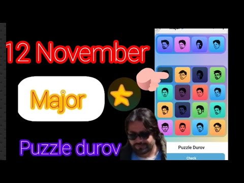 12 November Major puzzle durov Solved Today / Major Daily combo cards 9 November Major puzzle durov