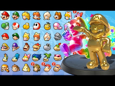 Mario Kart 8 Deluxe - All Wii Races - Mario use Superstars in Every Cup