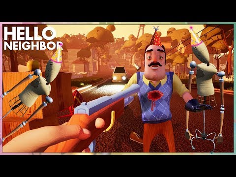 ПРИВЕТ СОСЕД день рождения СОСЕДА УБИЛ его РУЖЬЁМ - Hello Neighbor