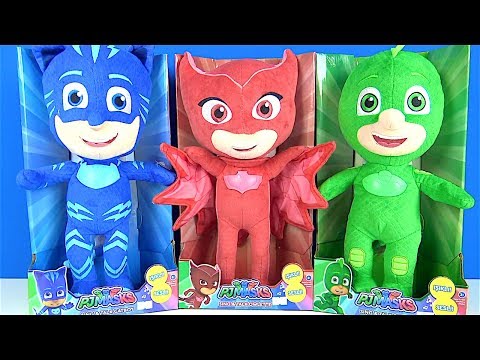 Pijamaskeliler peluş dev oyuncaklar ile oyuncak kıyaslama yapıp büyük küçük kavramını öğreniyoruz