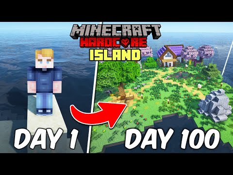 I Survived 100 Days on a Deserted Island in Hardcore Minecraft!