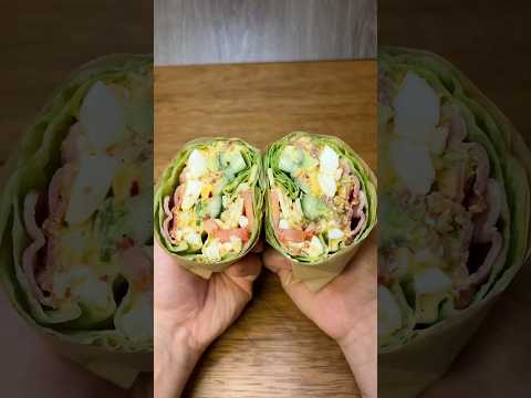 Avocado Bacon Egg salad lettuce wrap