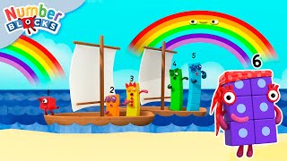 Piratas e Arco-Íris 🌈🏴‍☠️ | Desenhos para Crianças | Numberblocks em Português Brasil