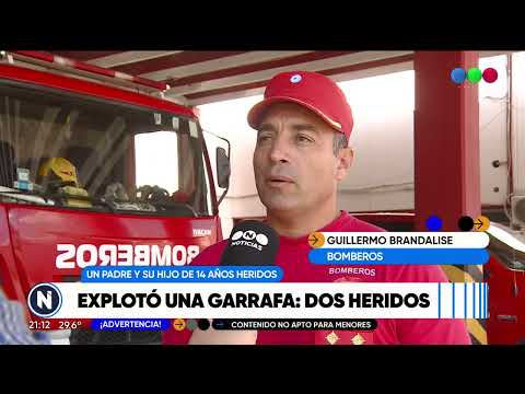 Reparaba un aire acondicionado, explotó una garrafa y terminó internado