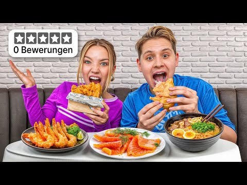 Wir bestellen bei 0⭐️-Restaurants mit @JuliaBeautx(ALLES FRITTIERT!)
