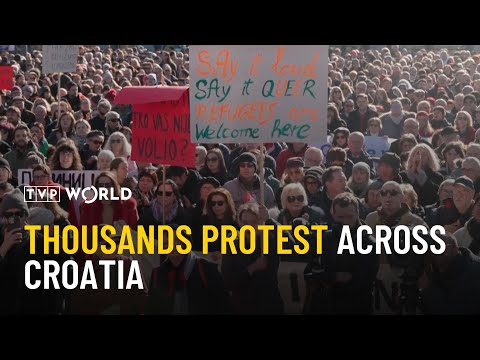 YouTube video thumbnail: Thousands Protest Across Croatia