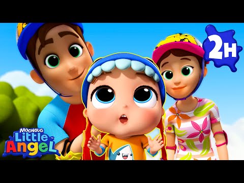 How To Win Family Bike Time!! | Little Angel | Melody Time: Moonbug Kids Songs