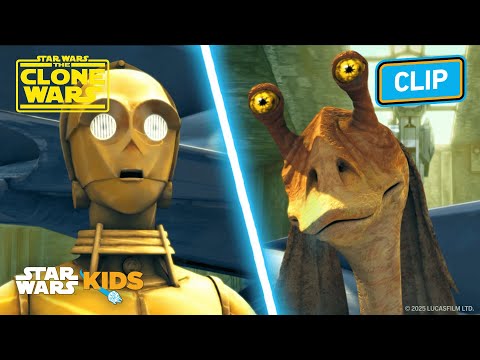 Jar Jar Binks and C-3PO VERSUS Battle Droids 🤖