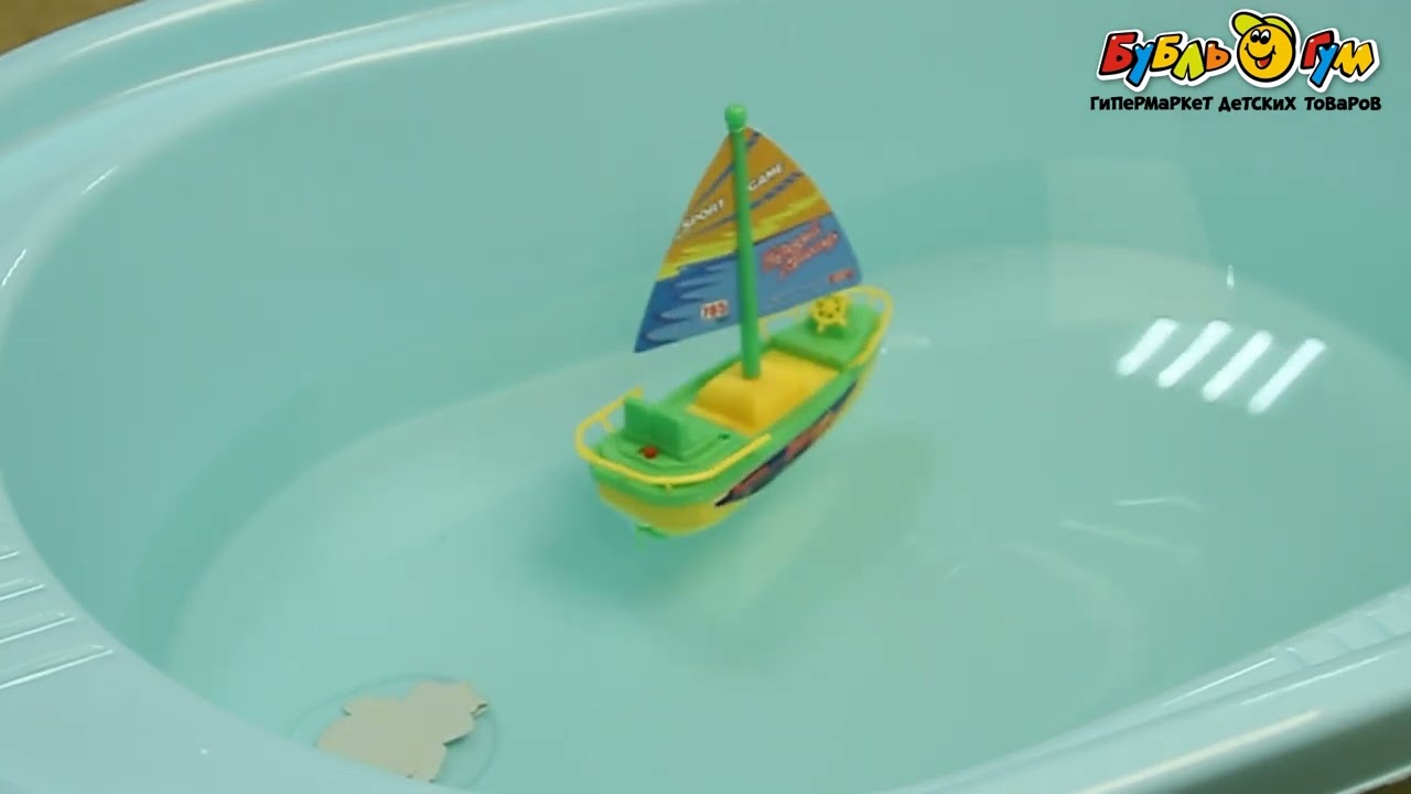 Парусник Lanson Toys моторизированный на батарейках зеленый  - видео