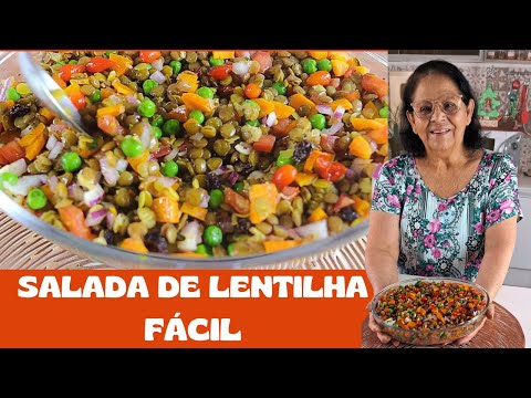 SALADA DE LENTILHA | NO ANO NOVO VOCÊ NÃO PODE FICAR SEM ESTA RECEITA.