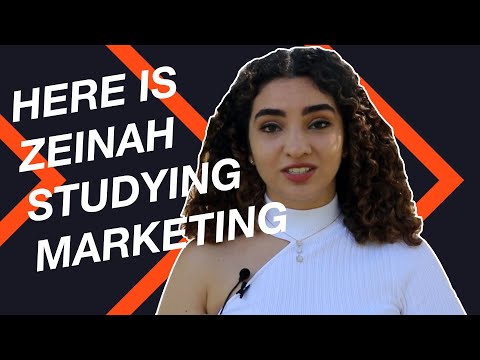 HERE IS ZEINAH STUDYING MARKETING