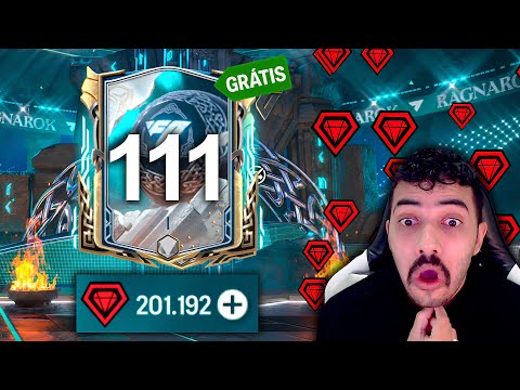 GANHEI 1° CARTA GER 111! 😱 200 MIL JOIAS no PACK GRÁTIS do FC MOBILE