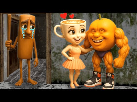 Ballerina Cappuccina Sad Love Story with Tung Tung Sahur in Granny House! New Animation