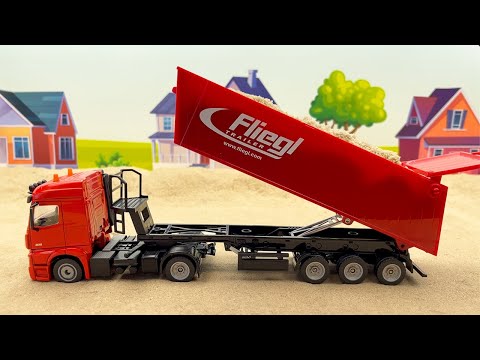 Construction Vehicles, Road Roller, Fire Truck, Transporting Cars and Jump Ramp