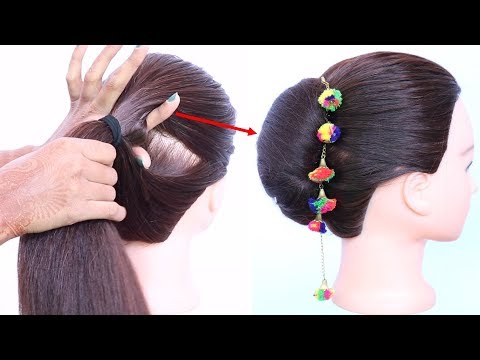Easy & new trick for french bun | french roll hair style | french twist hairstyle