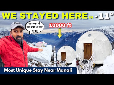 पागलपन से कम नहीं था यहां आना😰Day-2 winter himachal in CAMPER VAN-Best Stay in MANALI#naggarcastle