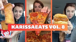 Eating at 7/11 for a full day! (taco bell, burger king, etc) - KarissaEats Compilation Vol. 8