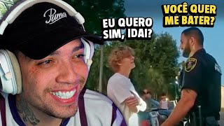 adolescente foi desafiar o policial e se deu mal kkkkkkkkkkkk