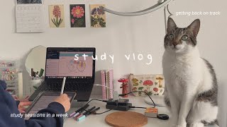 STUDY VLOG 💫 a week of cozy study sessions & getting back on track