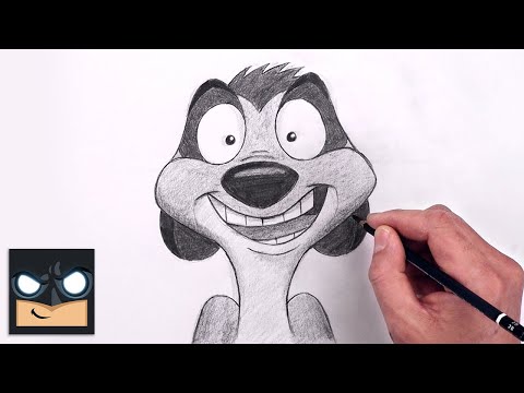 How To Draw Timon - Lion King Sketch Art Lesson (Step by Step)